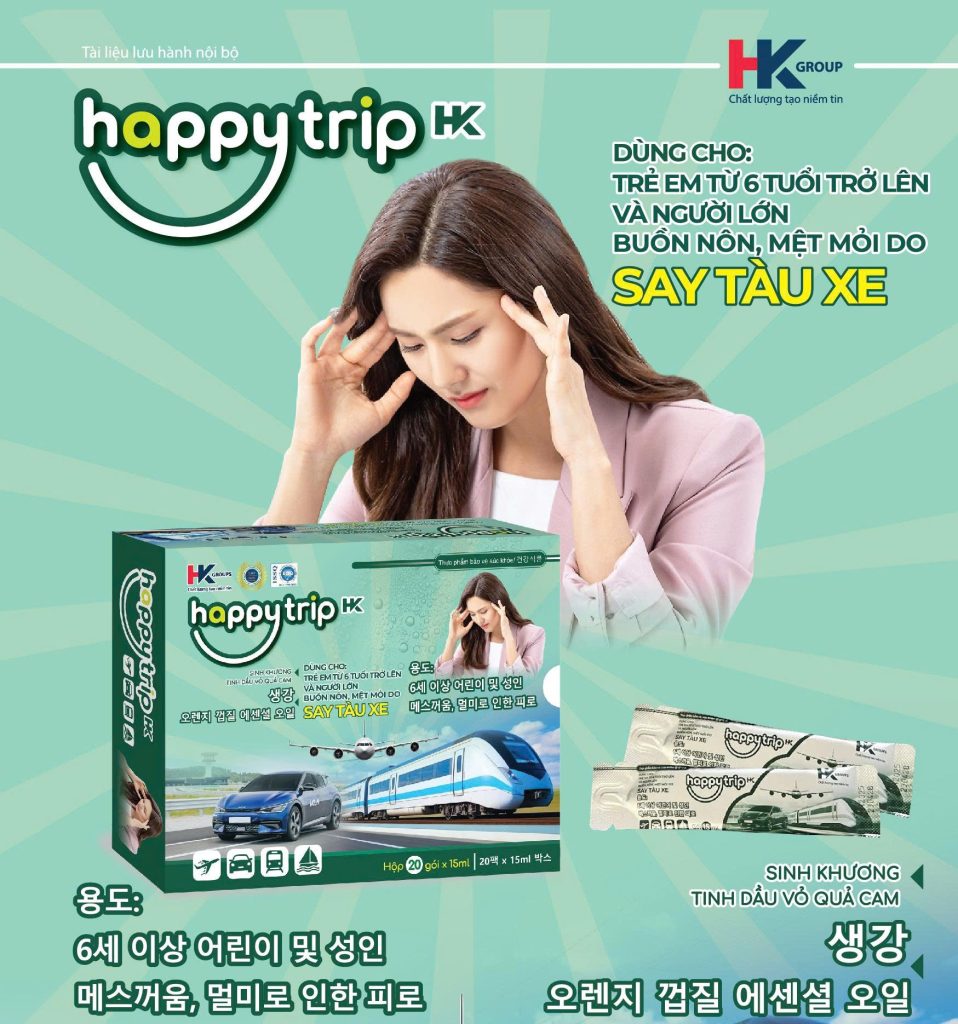 Sản phẩm hỗ trợ chống say tàu xe Happy Trip